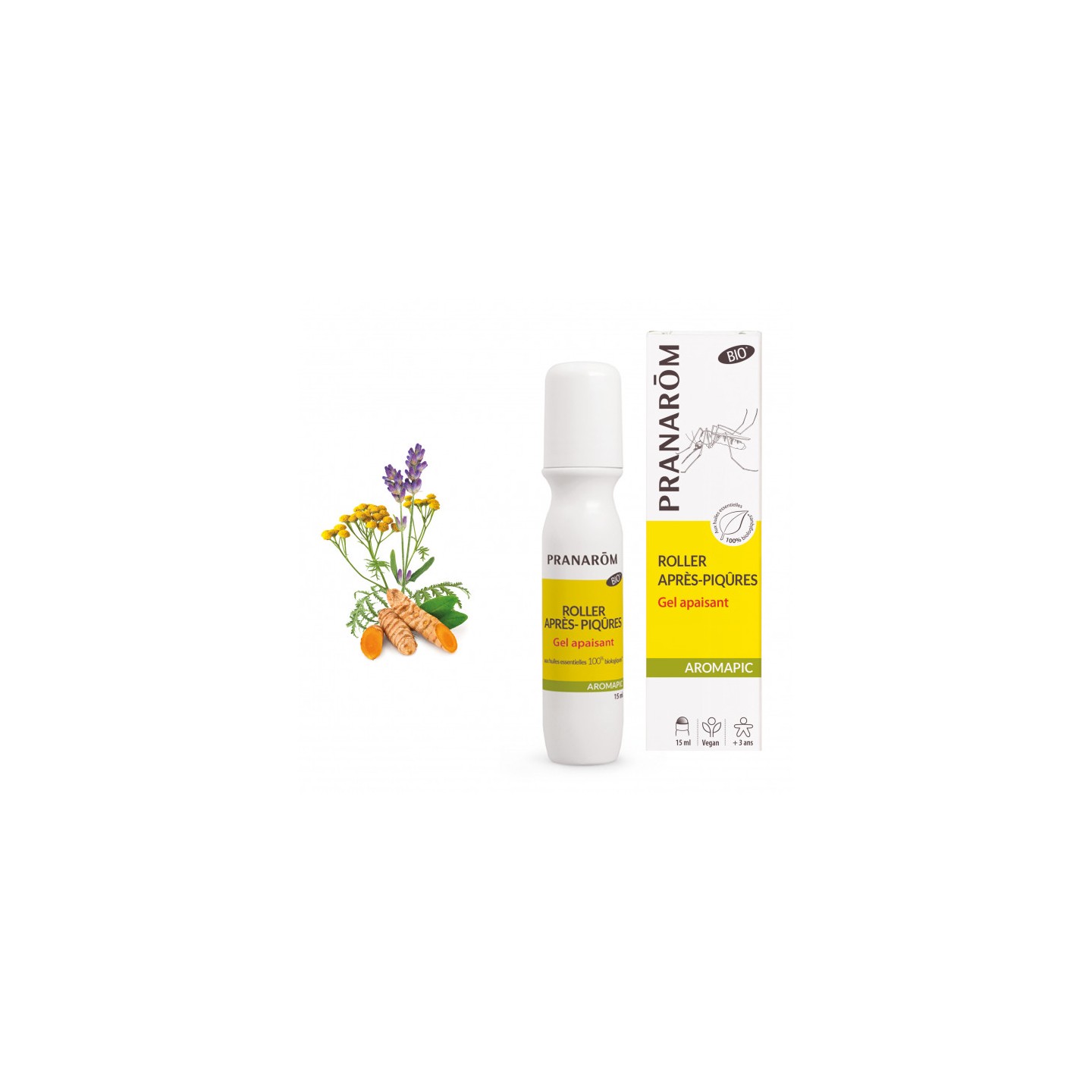 Pranarôm Aromapic Roller après piqûres Bio - 15ml