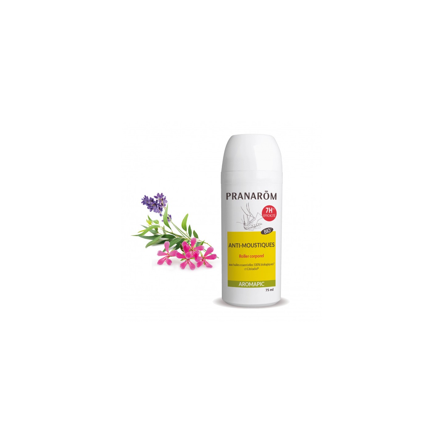 Pranarôm Aromapic Roller corporel anti-moustiques Bio - 75ml