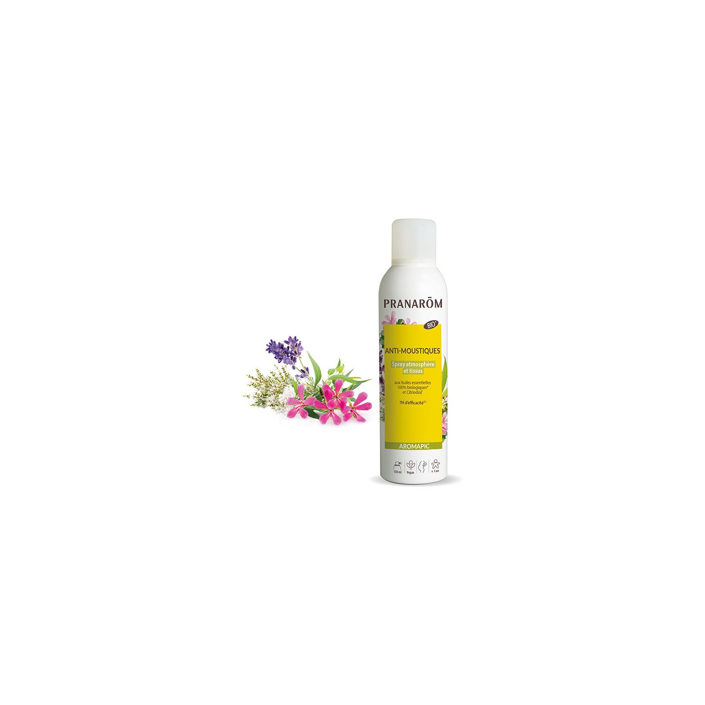 Pranarôm Aromapic Spray anti-moustiques atmosphère et tissus Bio - 150ml