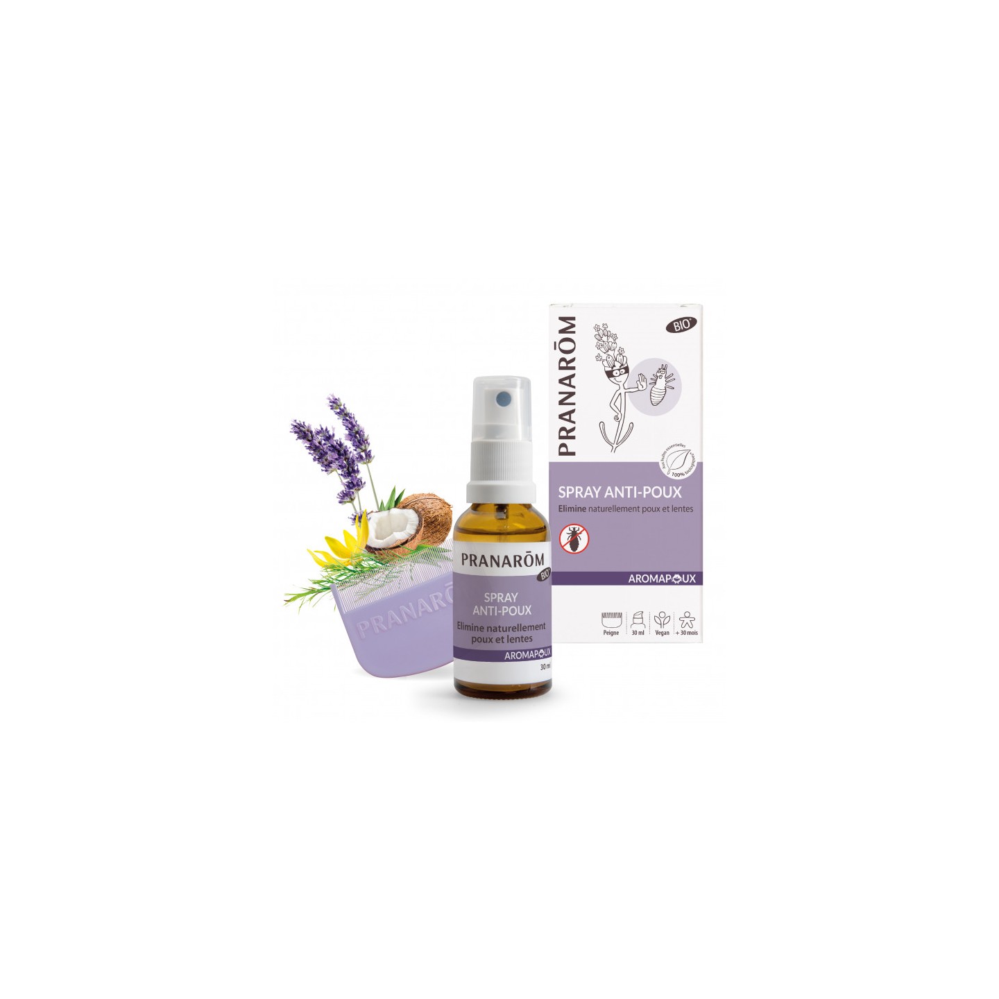 Pranarôm Aromapoux Spray anti-poux Bio - 30ml