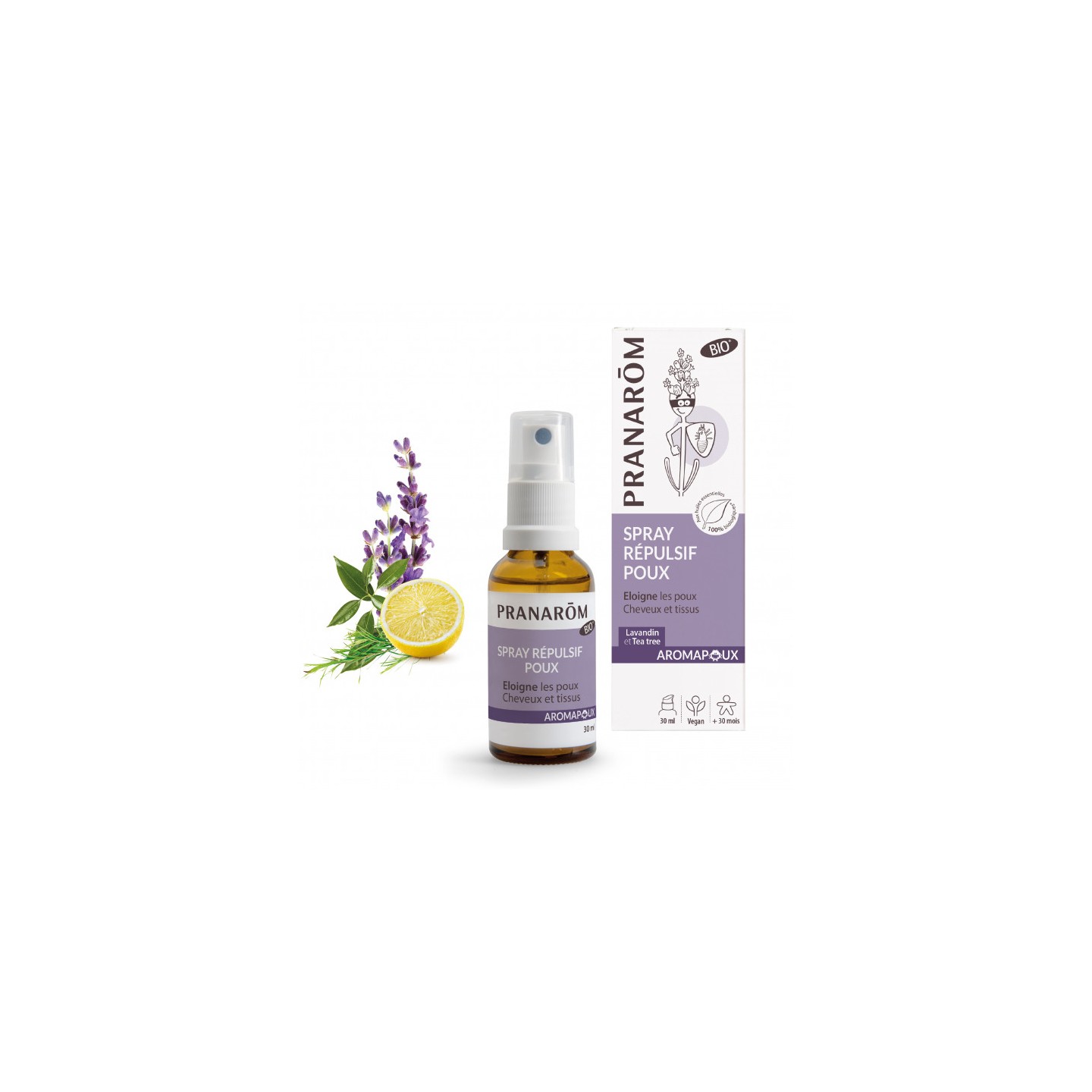 Pranarôm Aromapoux Spray répulsif poux Bio - 30ml