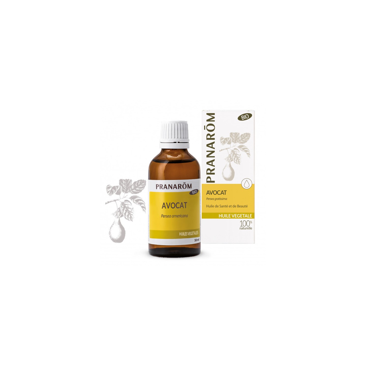 Pranarôm Huile végétale Avocat Bio - 50ml