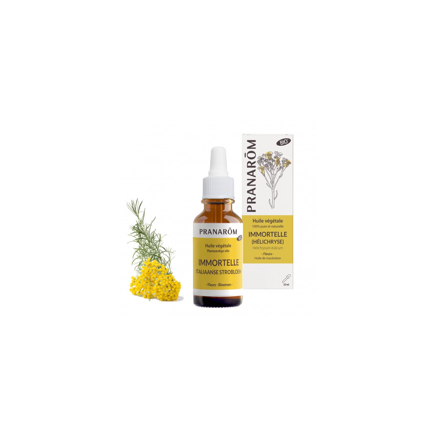 Pranarôm Huile végétale Immortelle Bio - 30ml