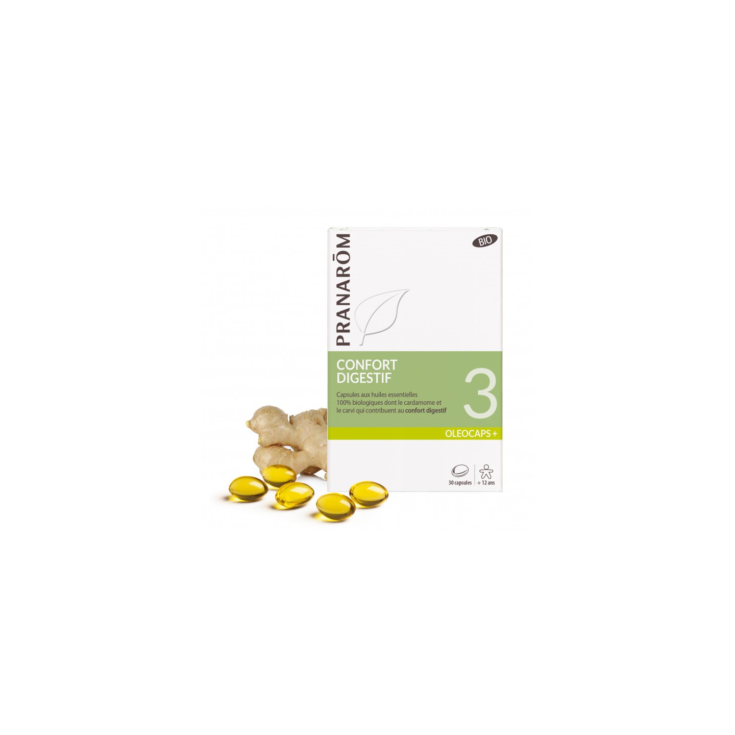 Pranarôm Oléocaps+ 3 Confort digestif Bio - 30 capsules
