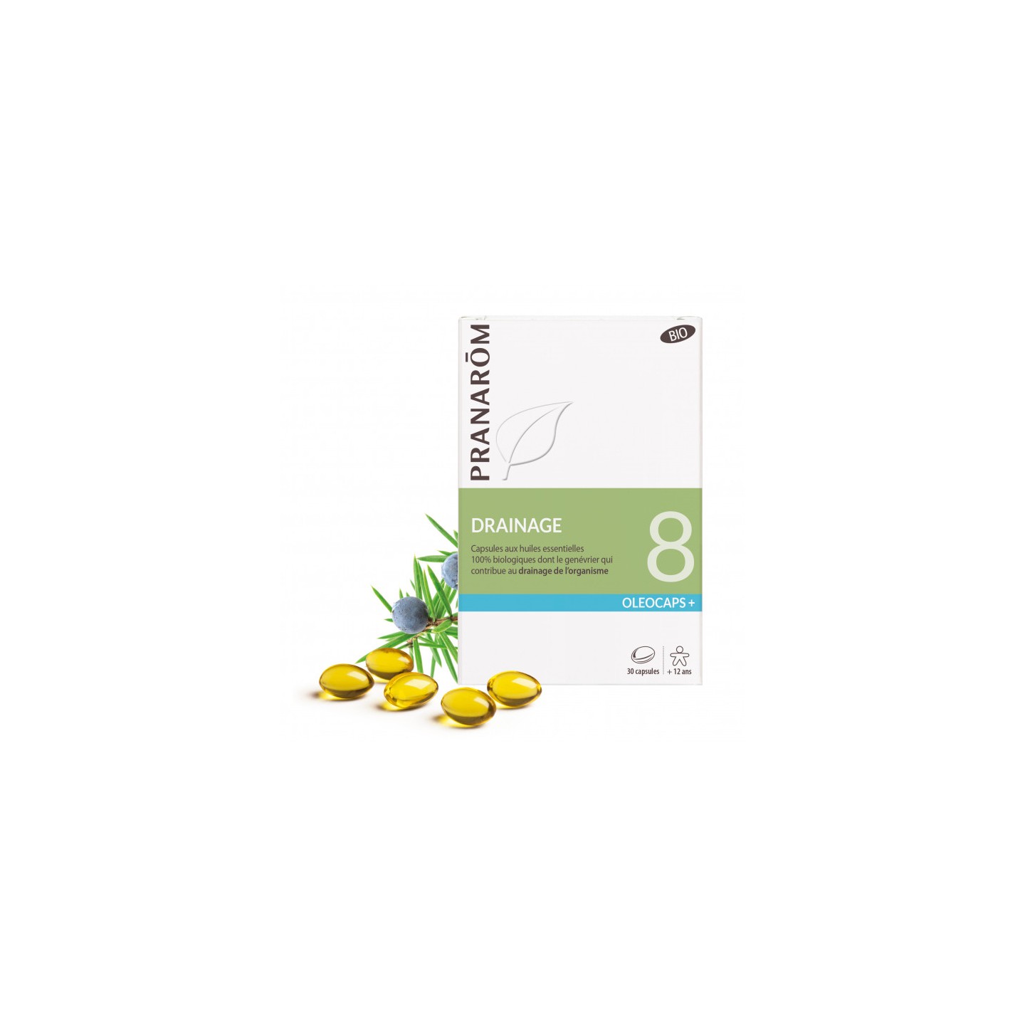 Pranarôm Oléocaps+ 8 Drainage Bio - 30 capsules