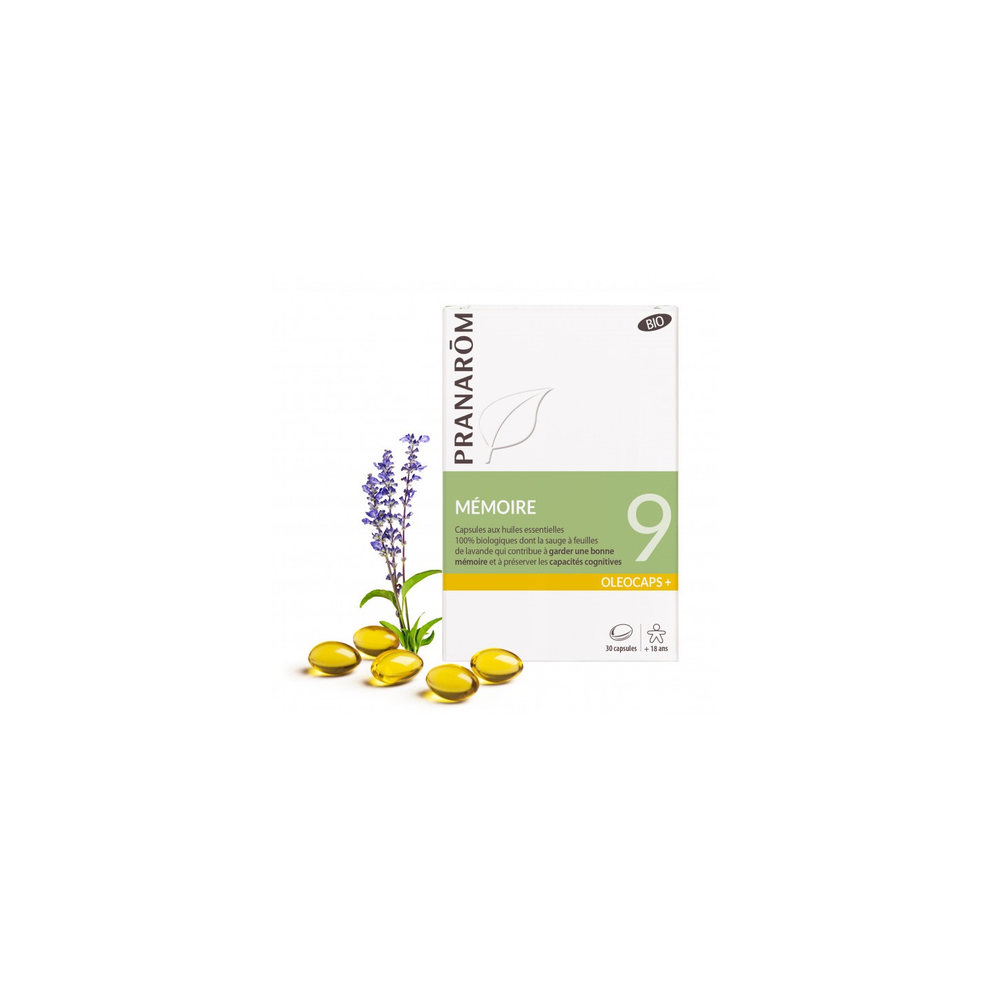 Pranarôm Oléocaps+ 9 Mémoire Bio - 30 capsules