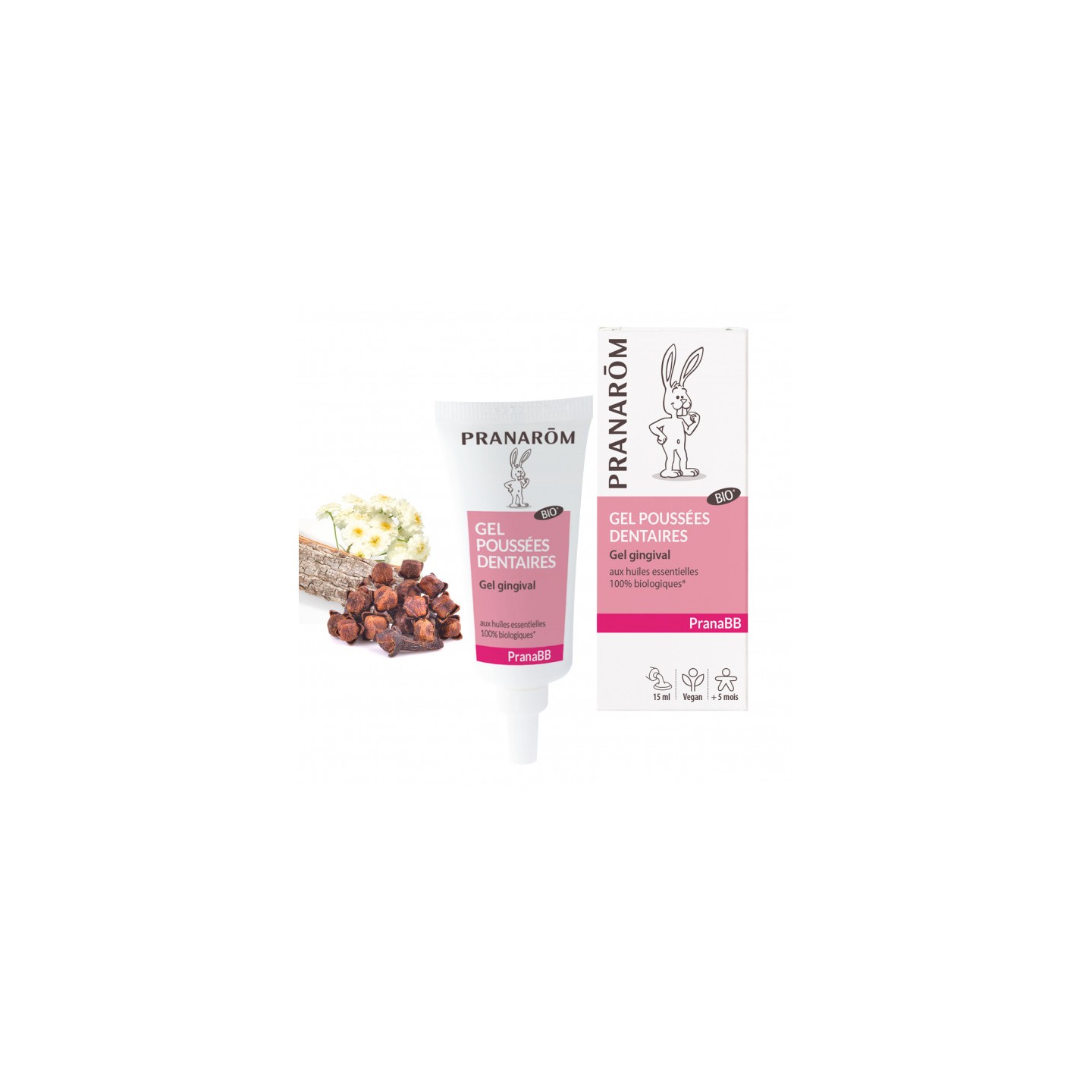 Pranarôm PranaBB Gel gingival poussées dentaires Bio - 15ml