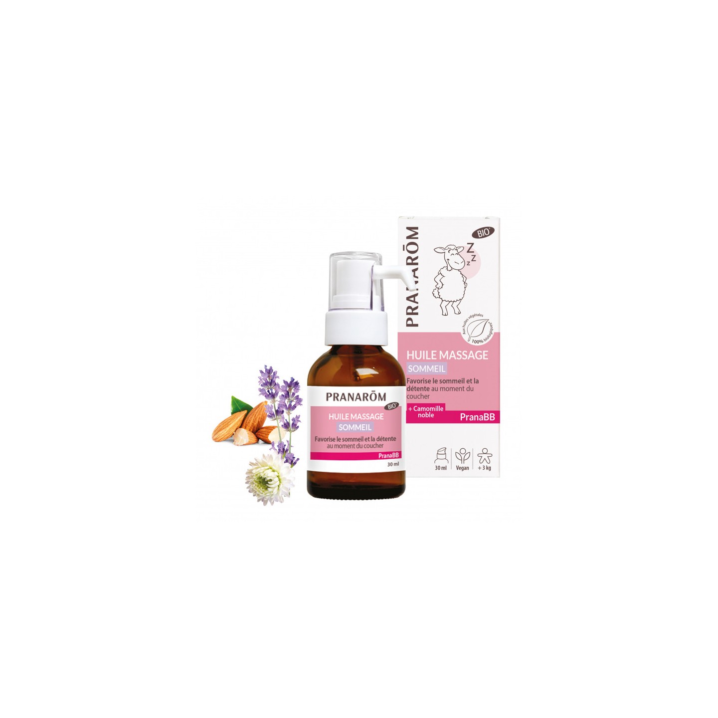 Pranarôm PranaBB Huile massage sommeil Bio - 30ml