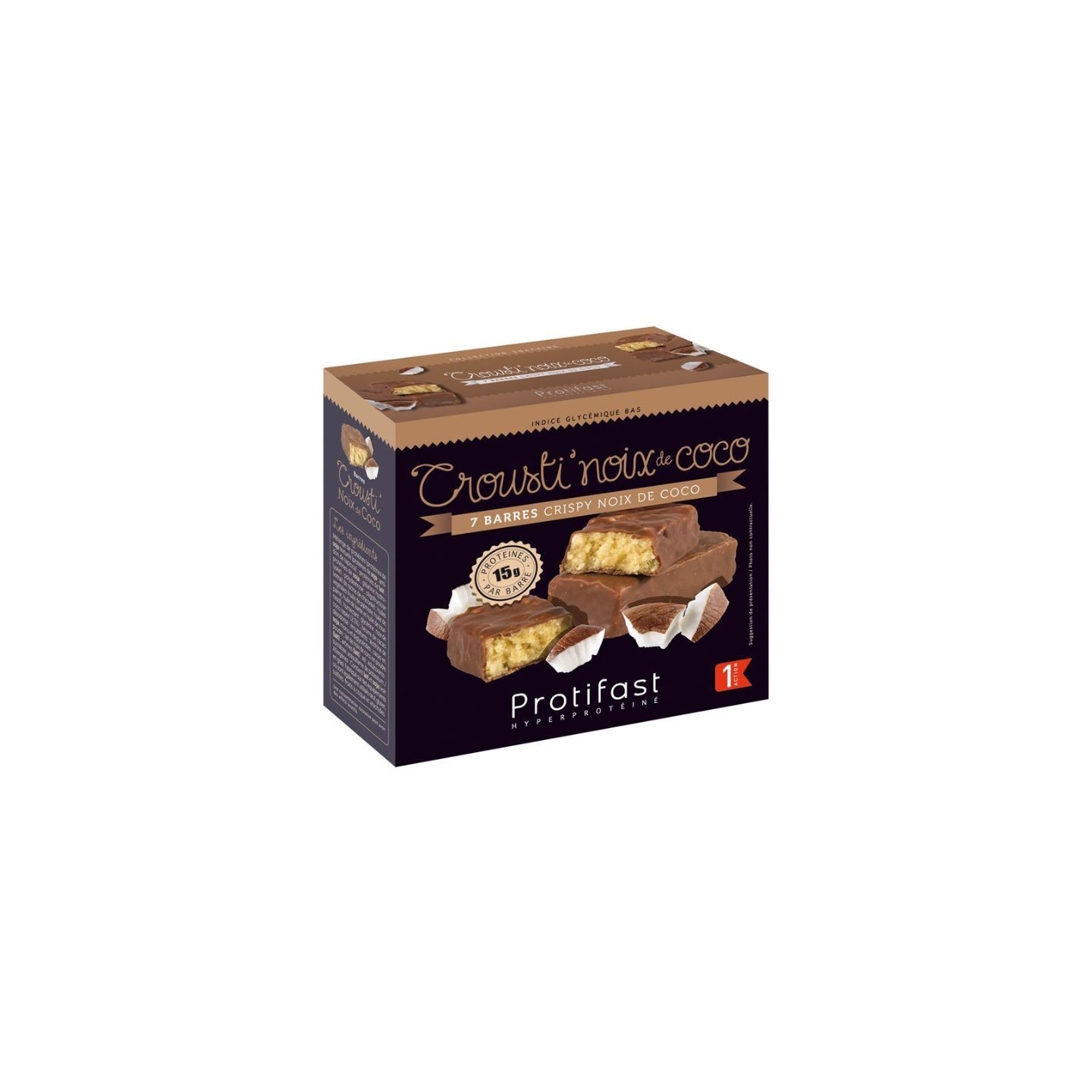 Protifast Barres Crousti'Noix de Coco - 7 barres