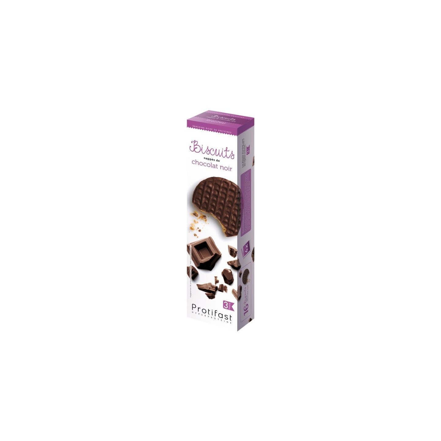 Protifast Biscuits protéinés au chocolat noir - 16 biscuits