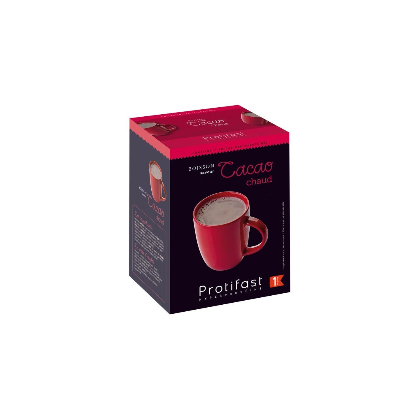 Protifast Boisson hyperprotéinée Cacao chaud - 7 sachets x 26,5 g