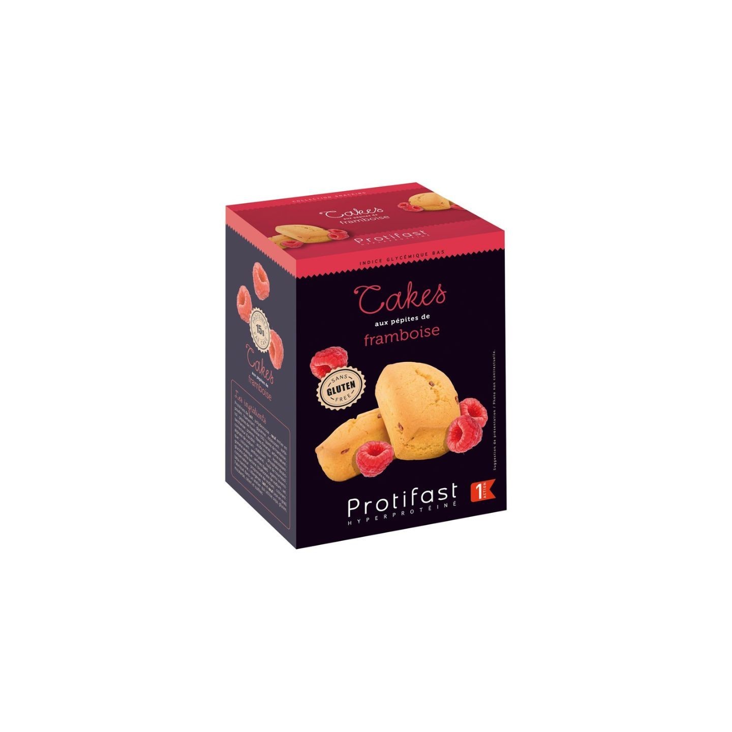 Protifast Cake protéiné aux pépites de framboise - 5 cakes x 48 g