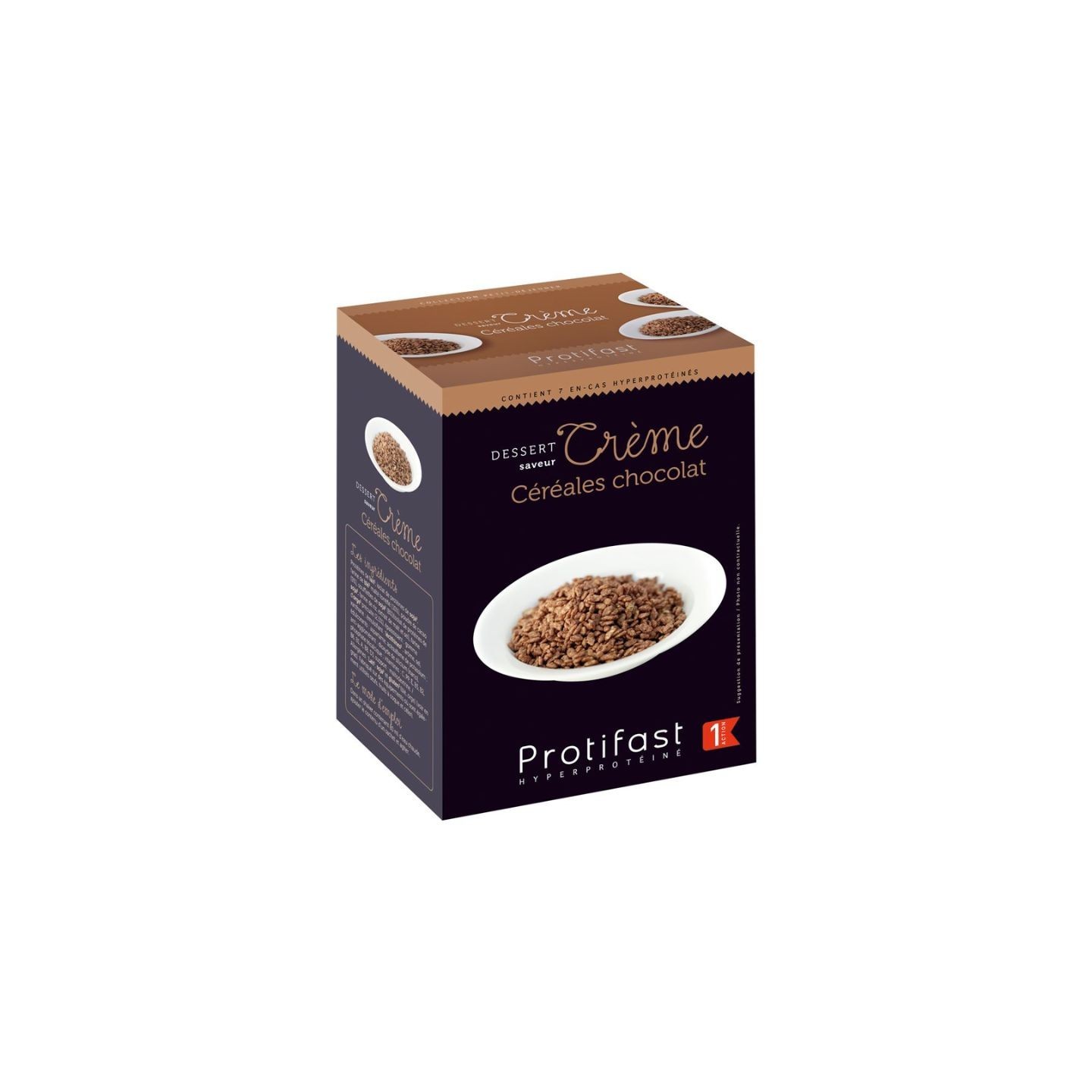 Protifast Crème céréales chocolat hyperprotéinée - 7 sachets x 28 g