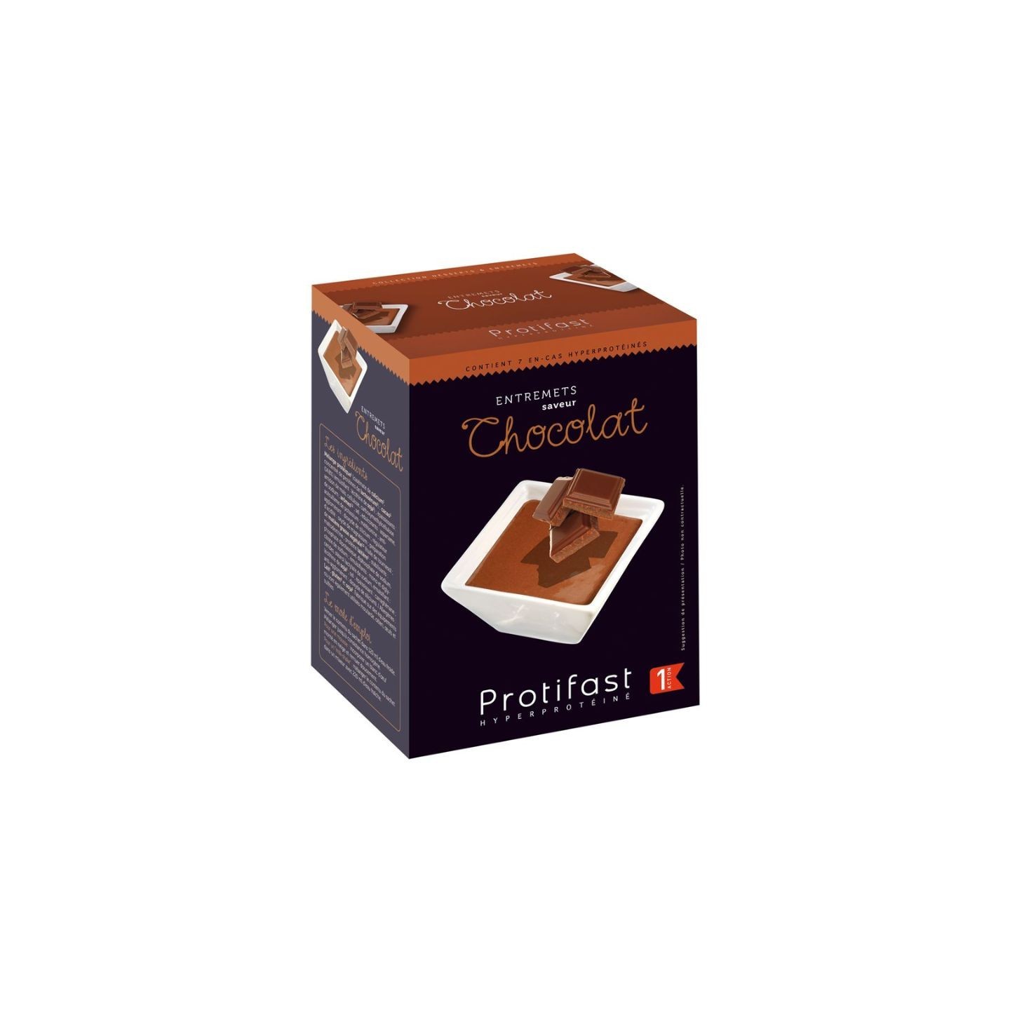 Protifast Entremets hyperprotéinés Chocolat - 7 sachets x 25 g