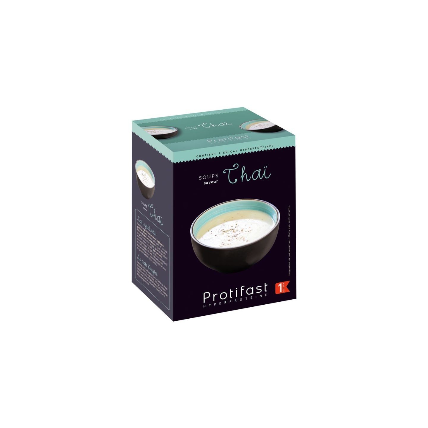 Protifast Soupe hyperprotéinée Thaï - 7 sachets de 24 g