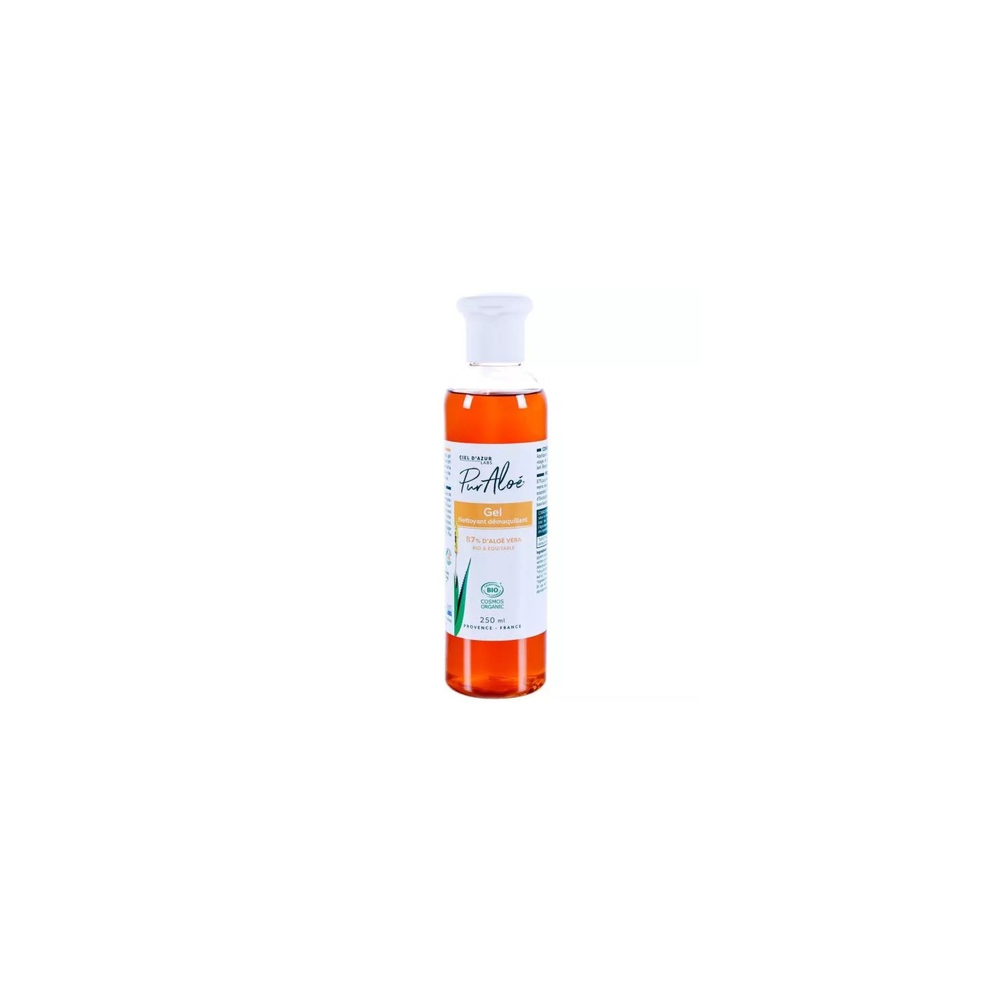 Pur Aloé Gel nettoyant démaquillant Aloé Vera 87% Bio - 250ml