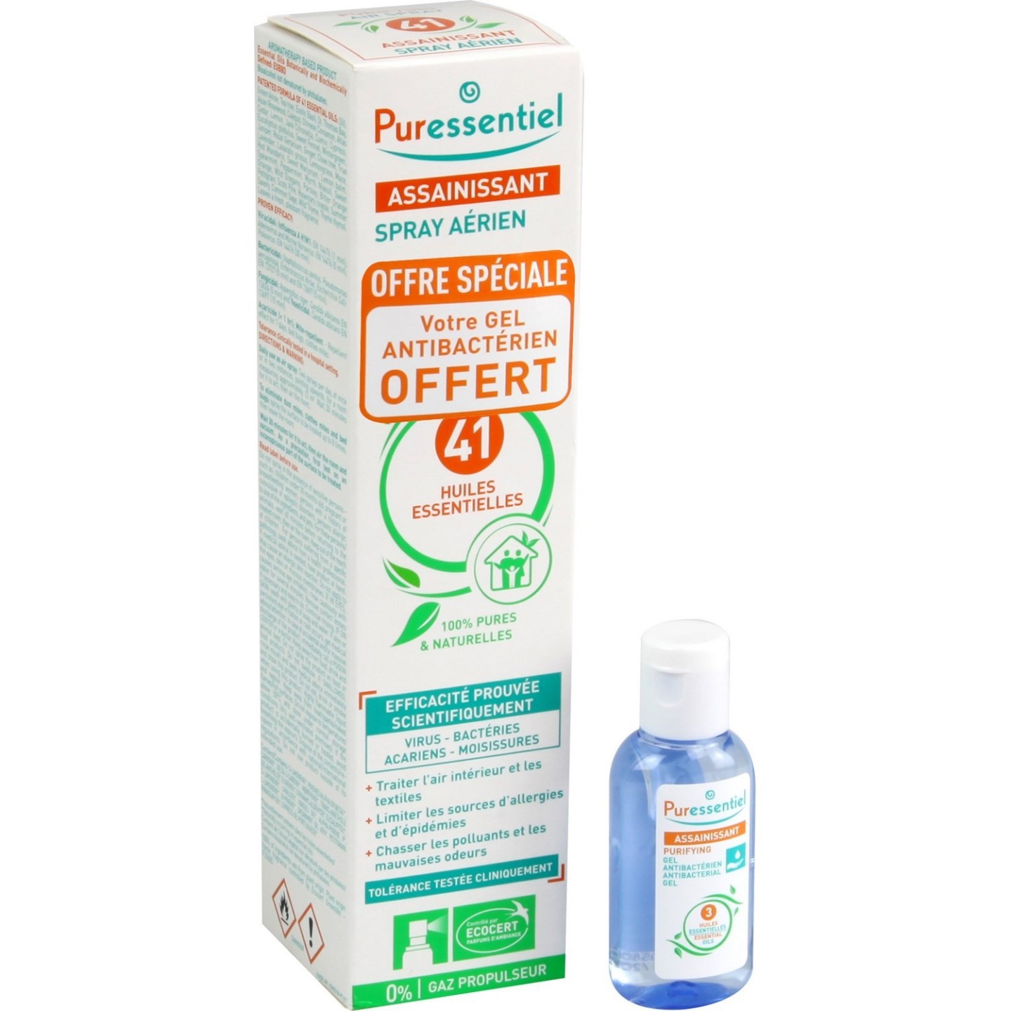 Puressentiel 41 spray aerien 200 ml + 1 gel offert