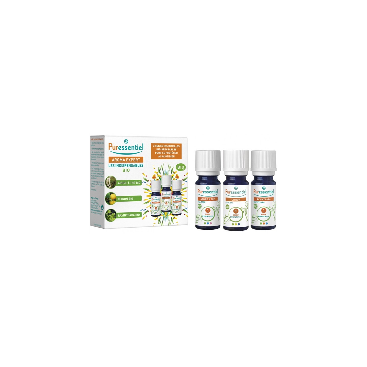 Puressentiel Aroma Expert Coffret Les Indispensables - 3 huiles essentielles Bio