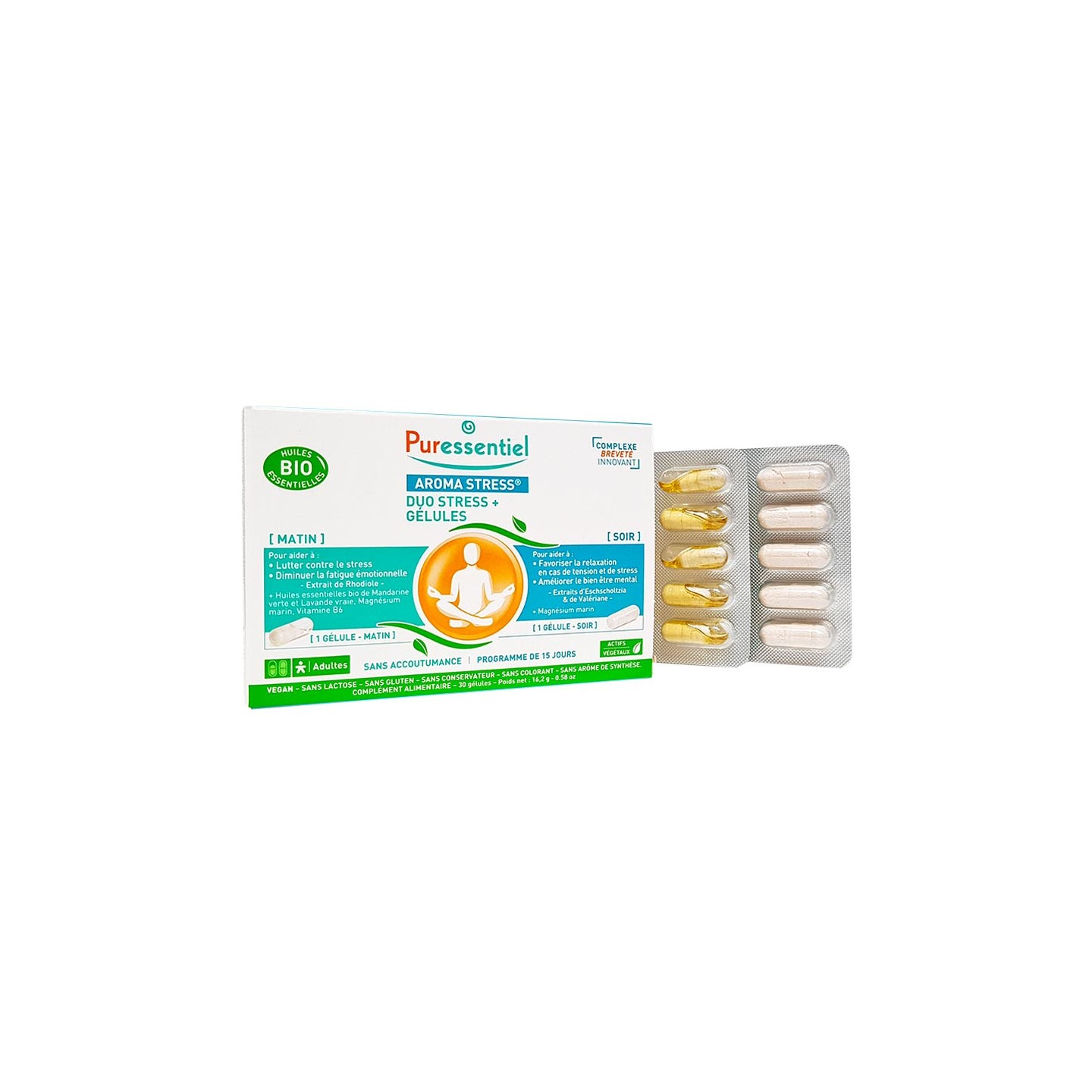 Puressentiel Aroma Stress Duo Stress+ - 30 gélules