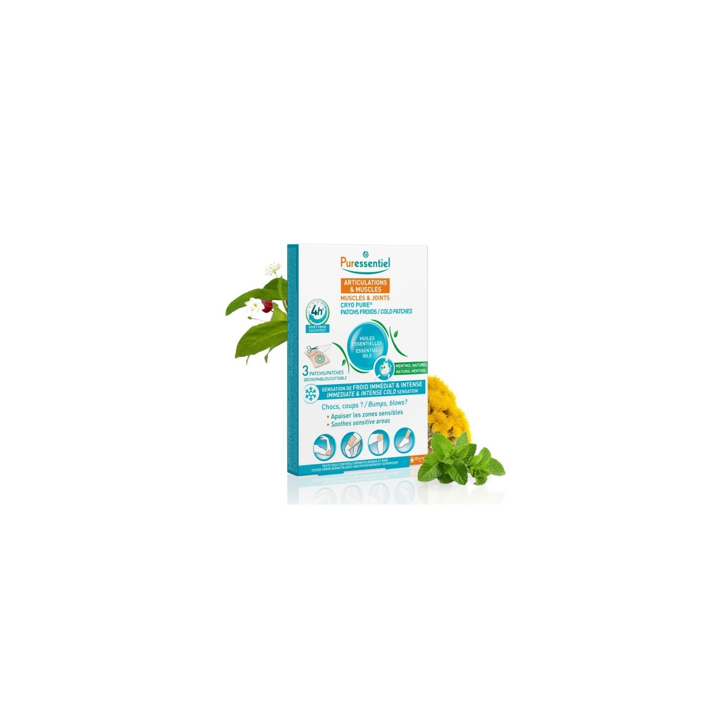 Puressentiel Articulations et Muscles Patch Cryo Pure - 3 patchs