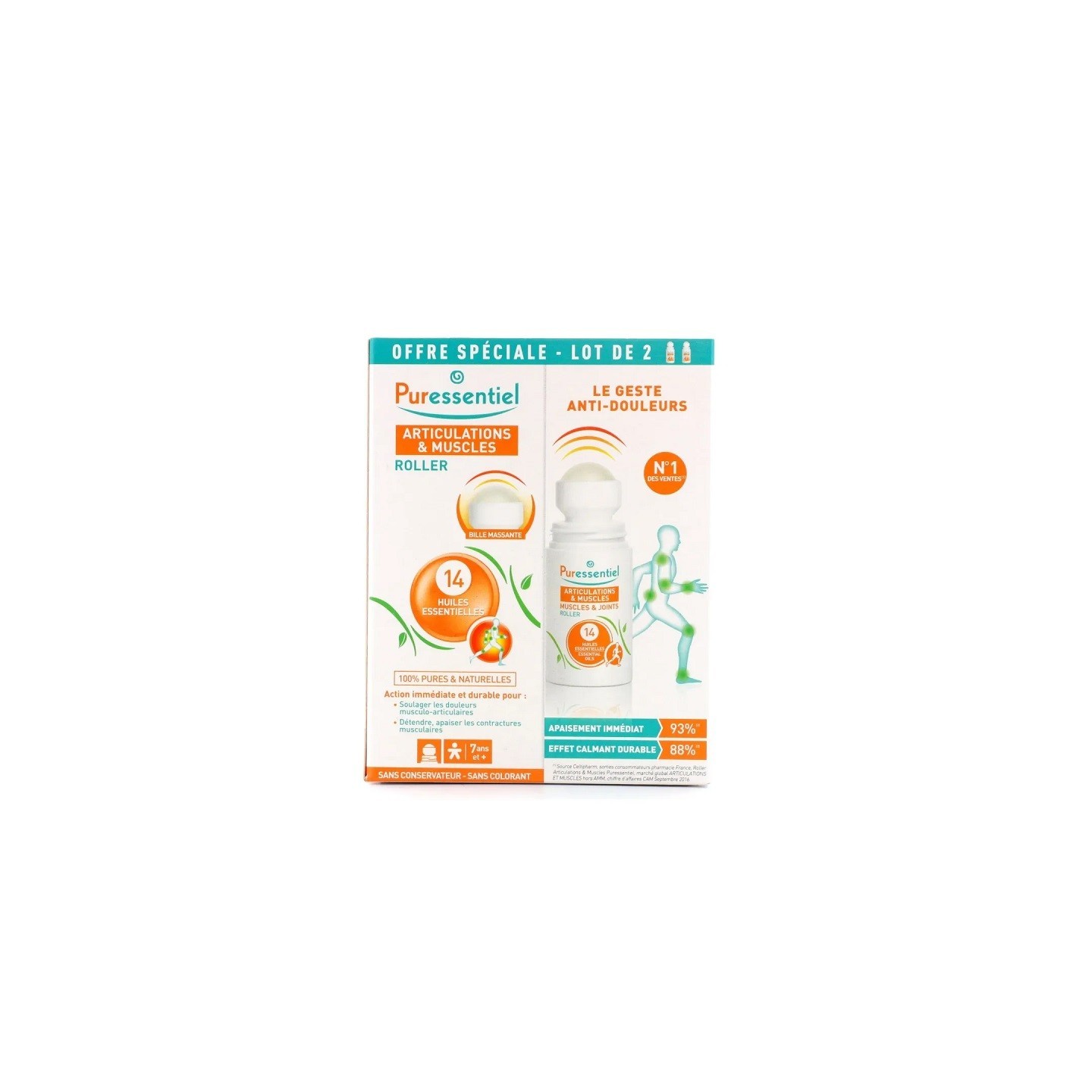 Puressentiel Articulations et Muscles Roller muscles & joints Bio - 2X75ml