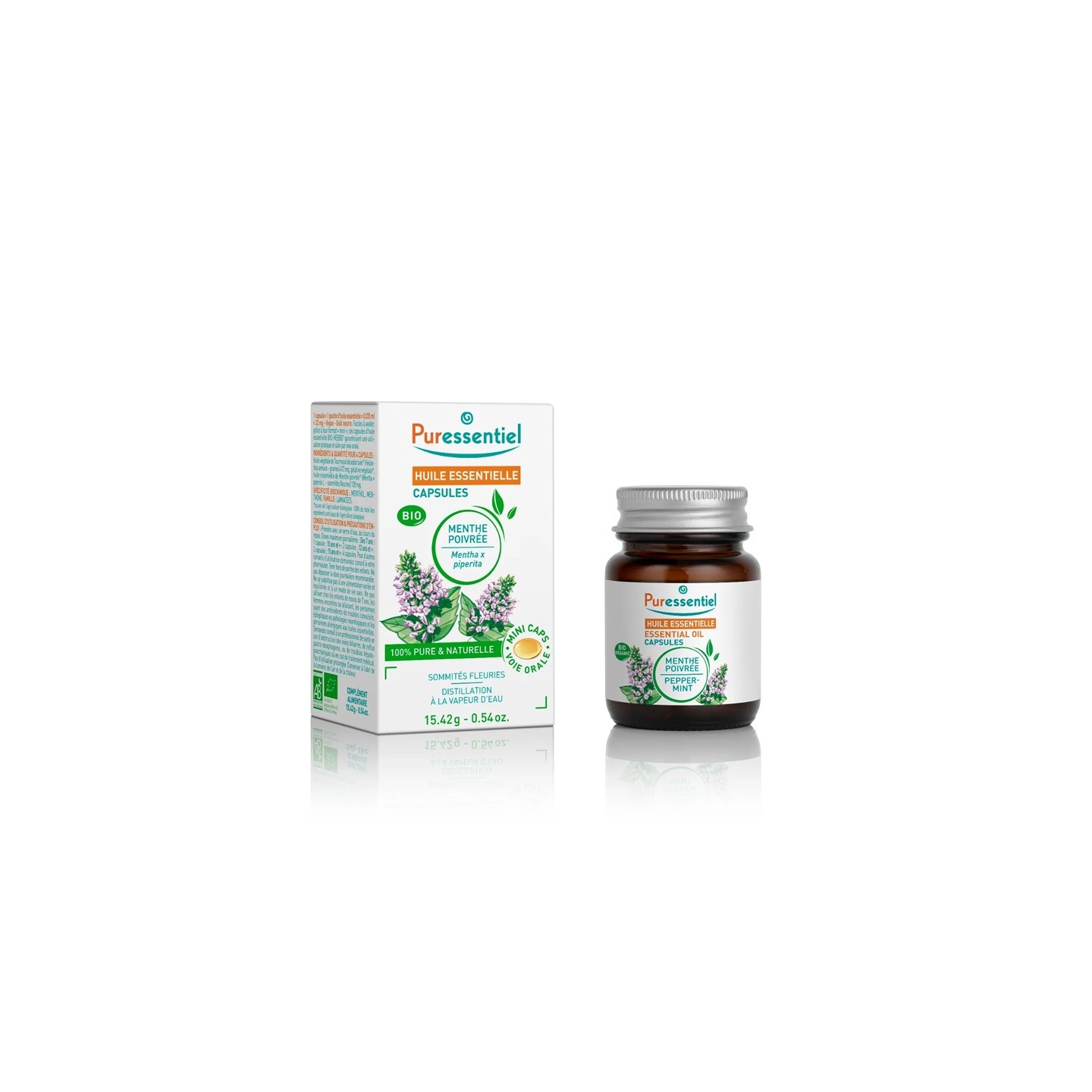 Puressentiel Huile essentielle Menthe Poivrée Bio - 60 capsules