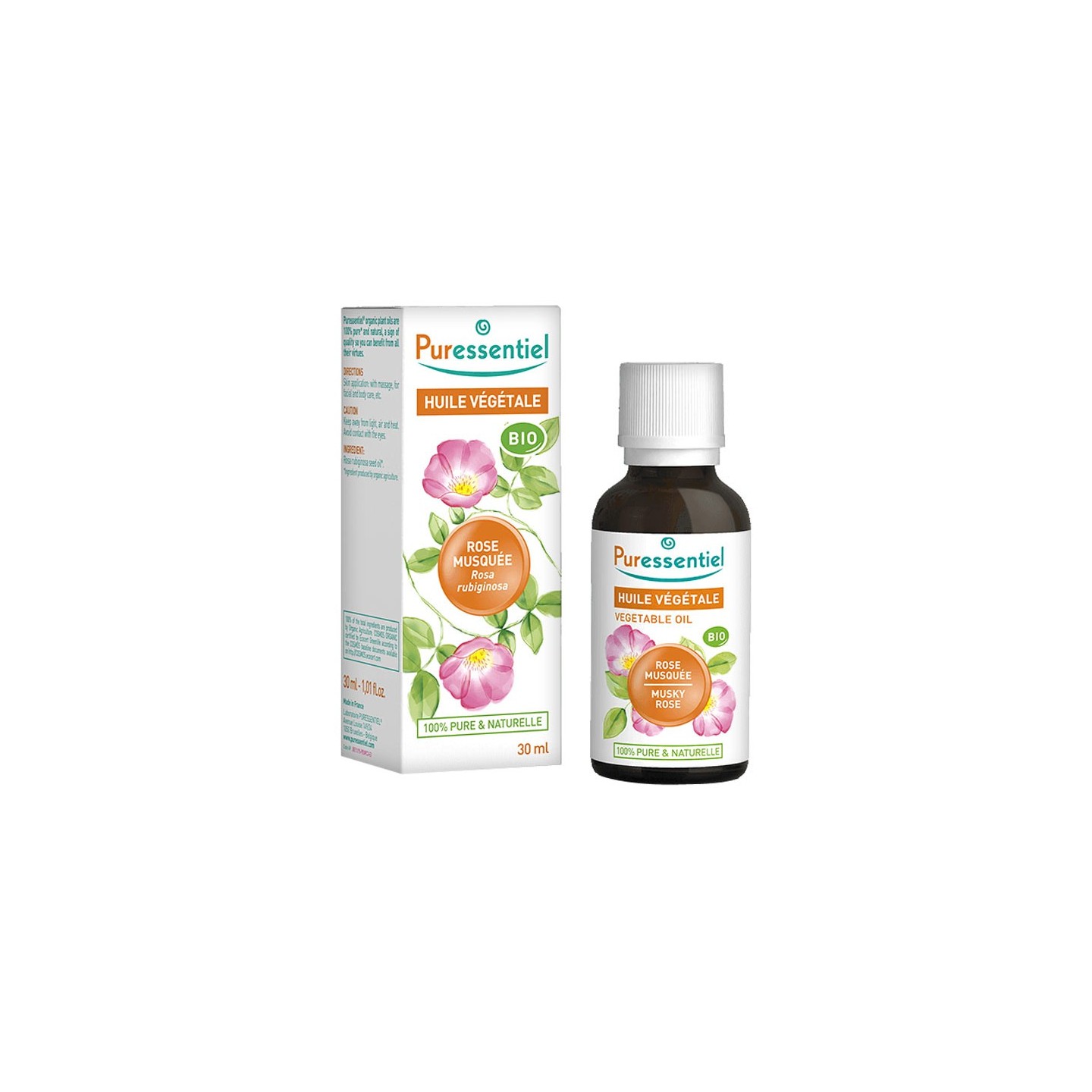Puressentiel Huile Végétale Bio Rose Musquée 30 ml