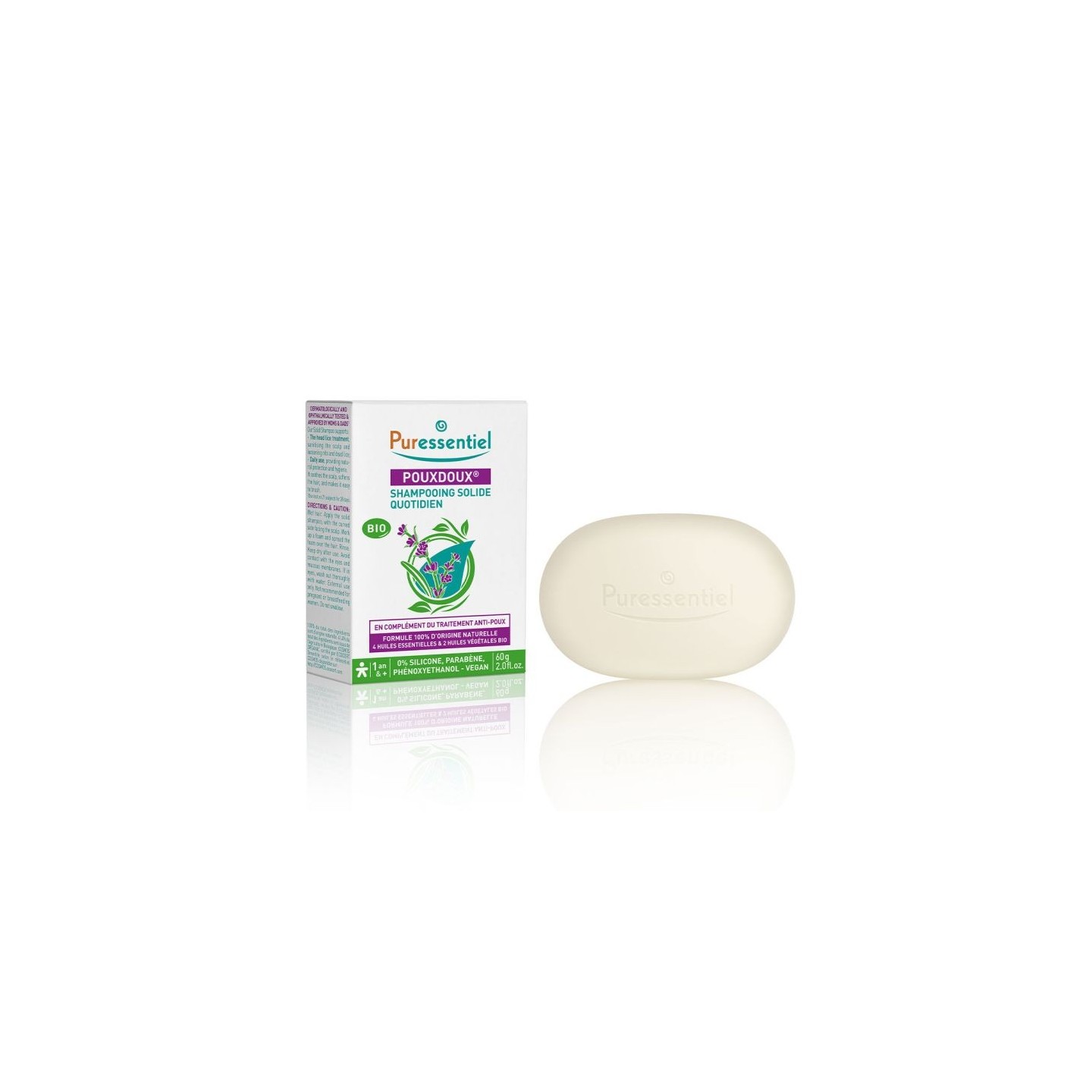 Puressentiel Poudoux Shampoing solide quotidien Bio - 60g