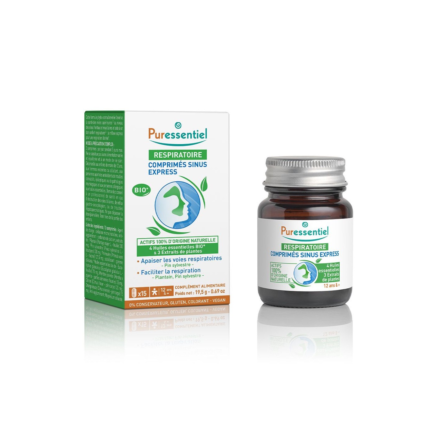 Puressentiel Respiratoire Sinus Express - 15 comprimés