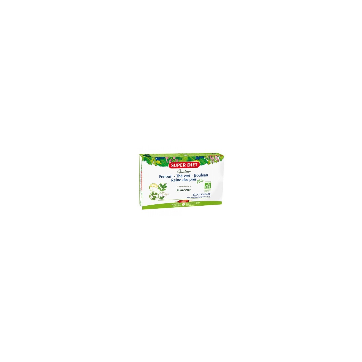 Quatuor Minceur Bio 20 Ampoules Super diet