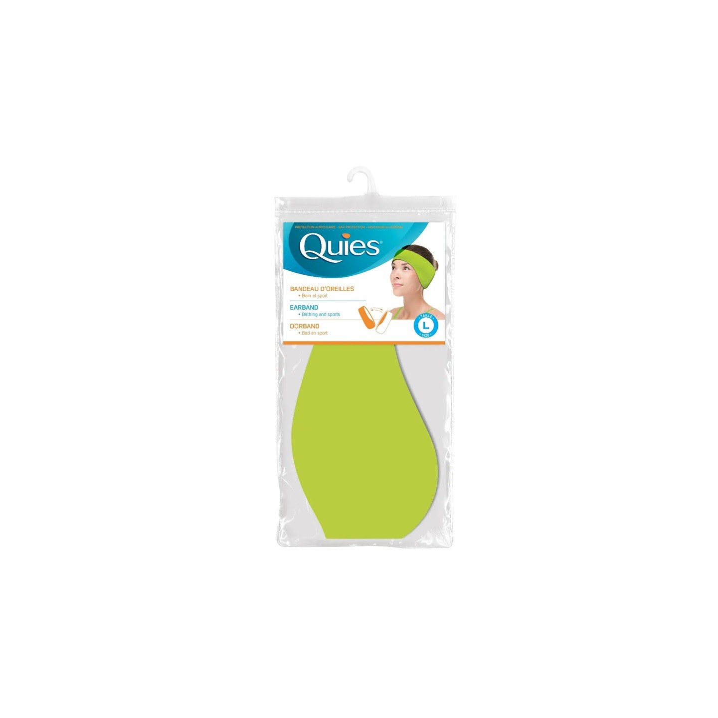 Quies Bandeau d'oreilles bain et sport - Grande taille - 58cm