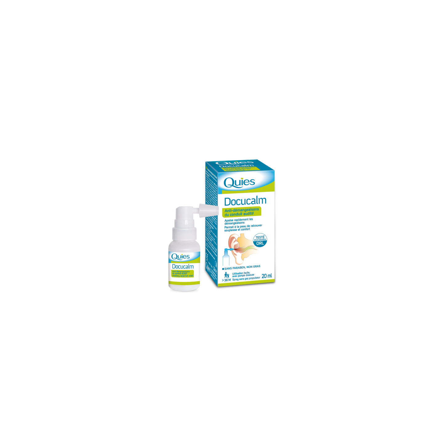 Quies docucalm spray anti-irritation conduit auditif 20ml