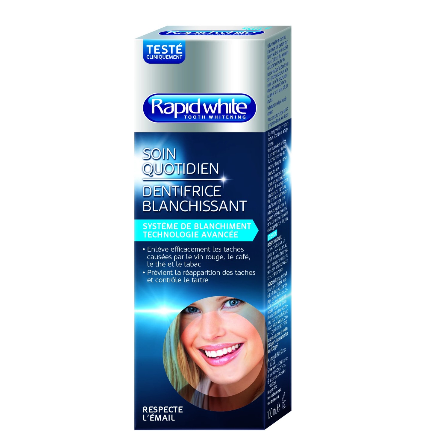 RapidWhite Soin Quotidien Dentifrice Blanchissant 100ml