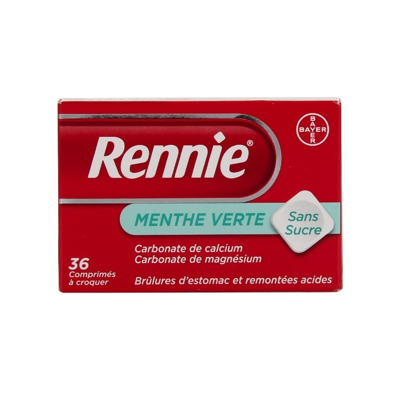 Pharmacie Bastille - Rennie sans sucre 36 comprimés à croquer