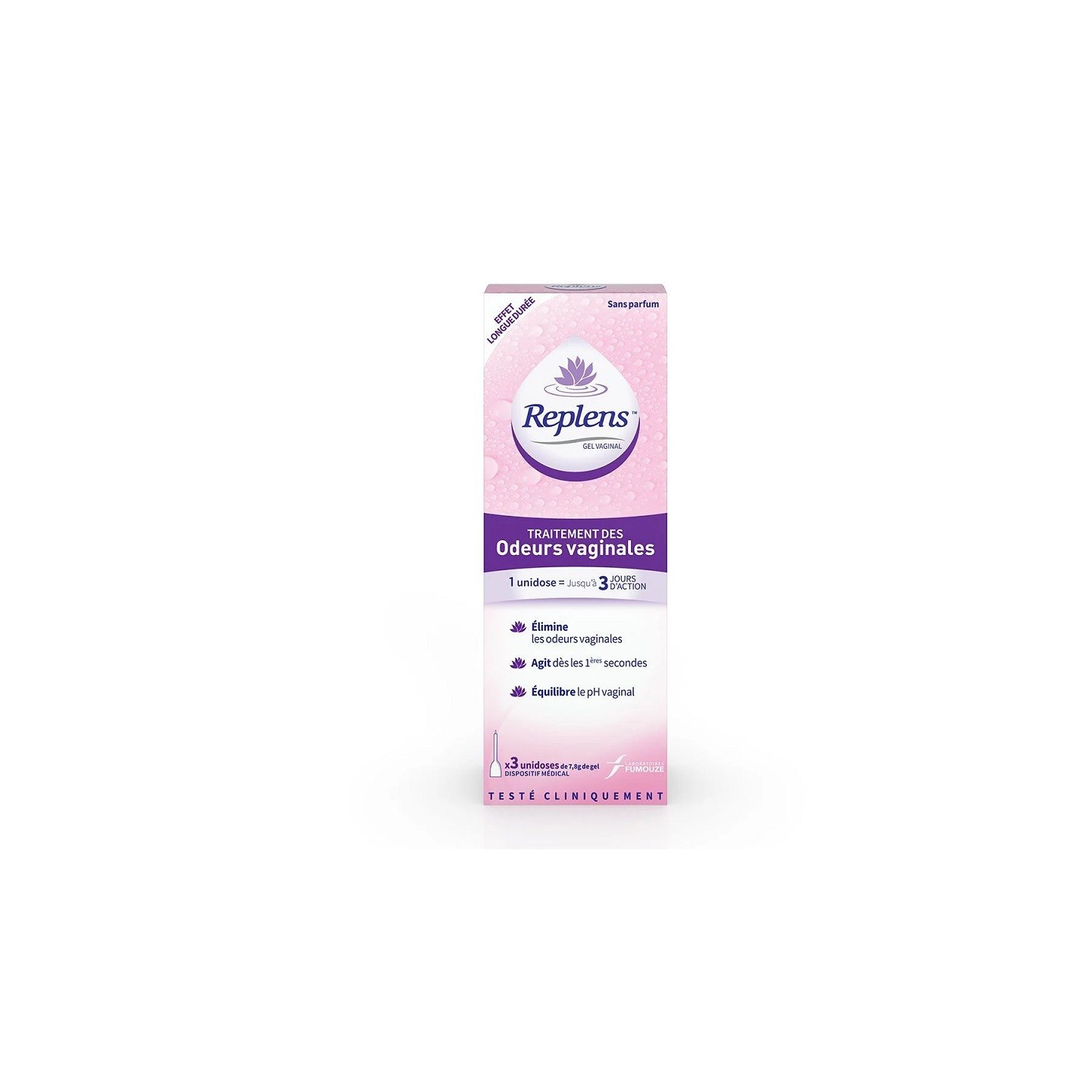 Replens Gel traitement des odeurs vaginales - 3 unidoses de 7,8g