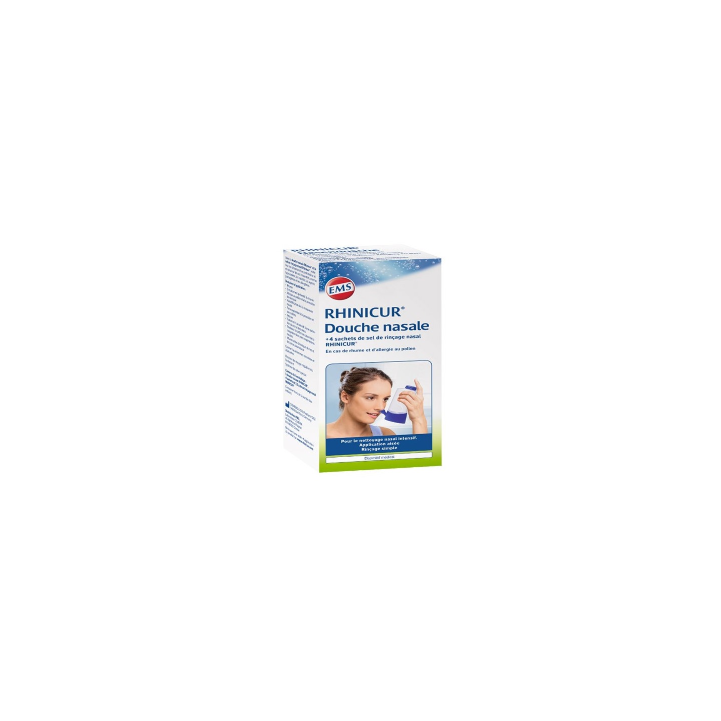Rhinicur Douche Nasale + Sel de Rinçage 4 Sachets
