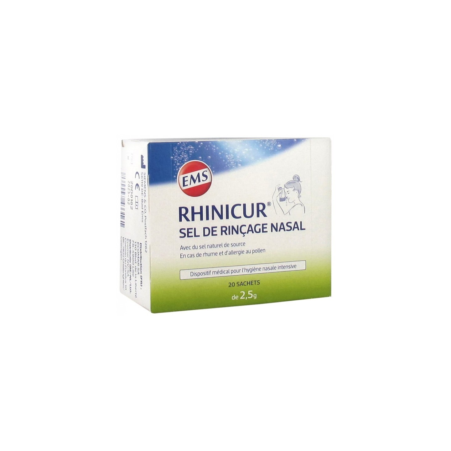 Rhinicur Sel de Rinçage Nasal - 20 sachets