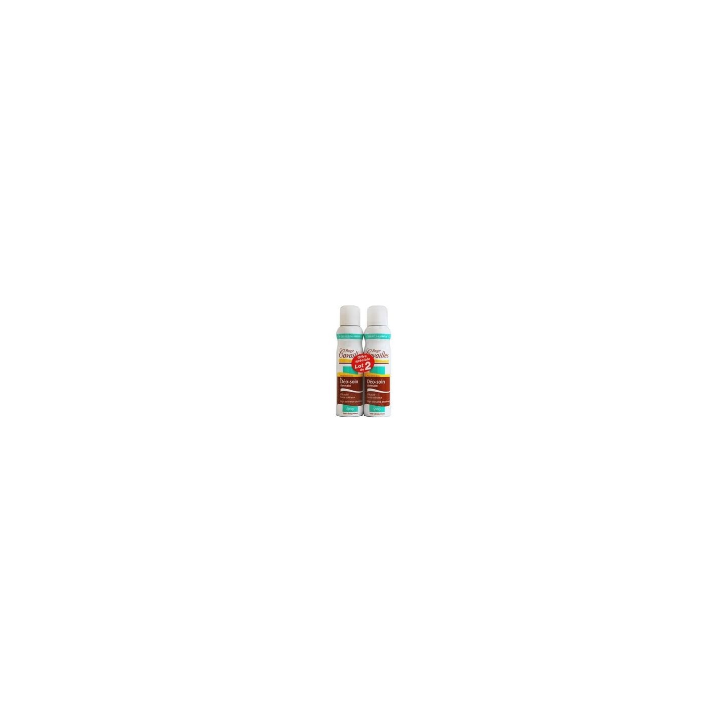 Rogé cavailles déodorant absorb+ lot de 2x150ml spray