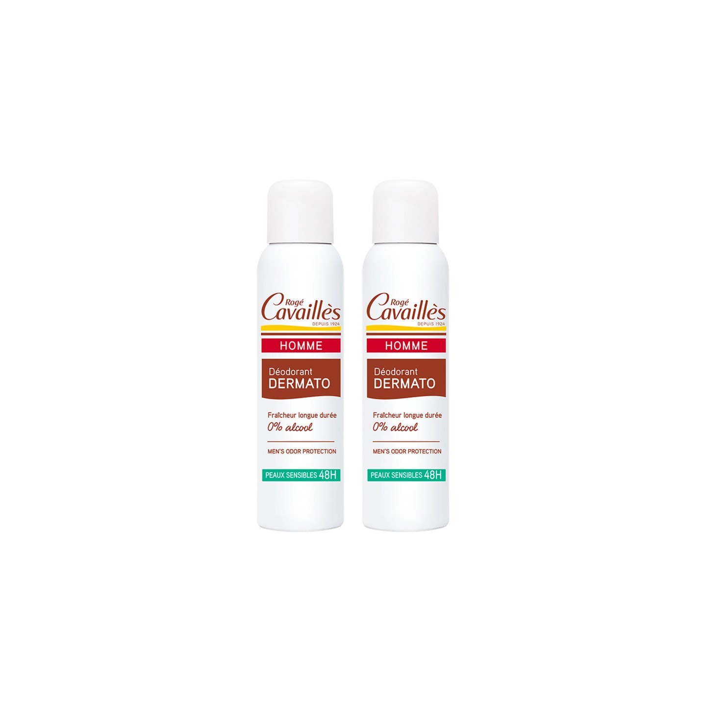 Rogé Cavaillès Déodorant Dermato peaux sensibles 48h spray - 2 x 150ml