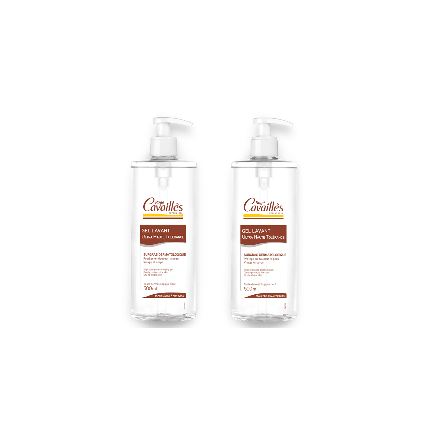 Rogé Cavaillès Dermo U.H.T Gel lavant surgras - 2 x 500ml