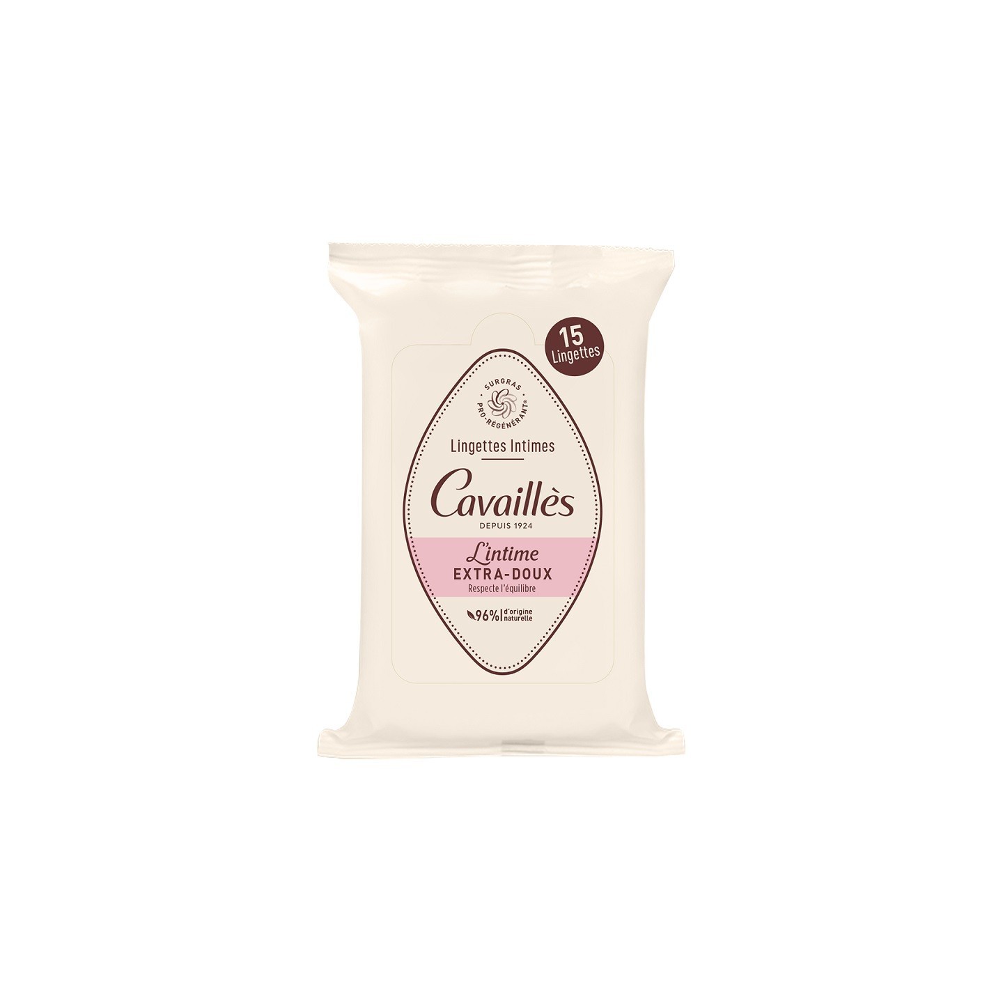 Rogé Cavaillès Lingettes intimes Extra-Doux - 15 lingettes