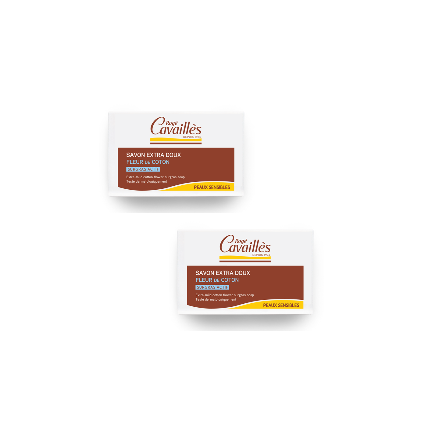 Rogé Cavaillès Savon surgras fleur de coton - 2 x 250g