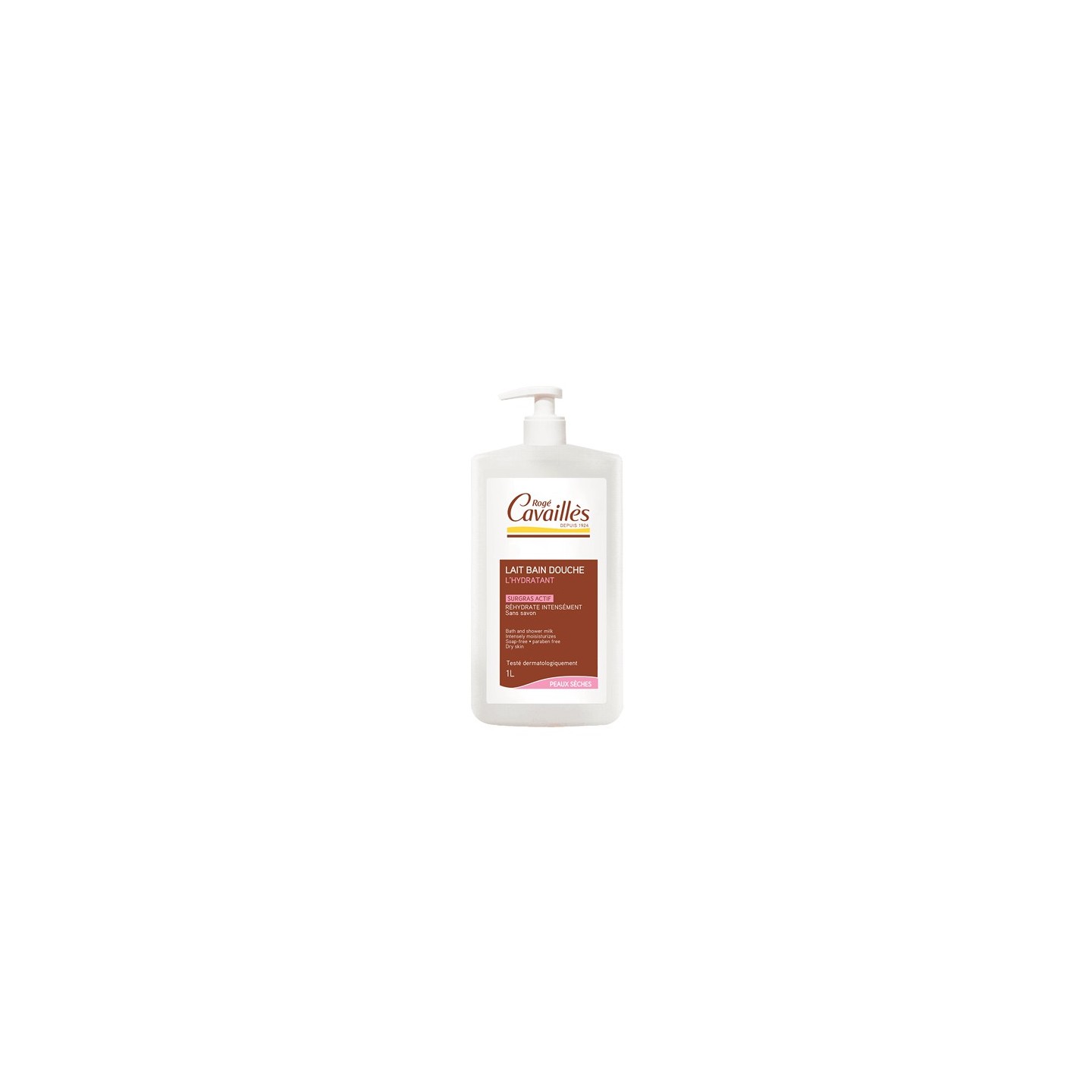 Rogé cavaillès lait bain douche peaux seches 1L
