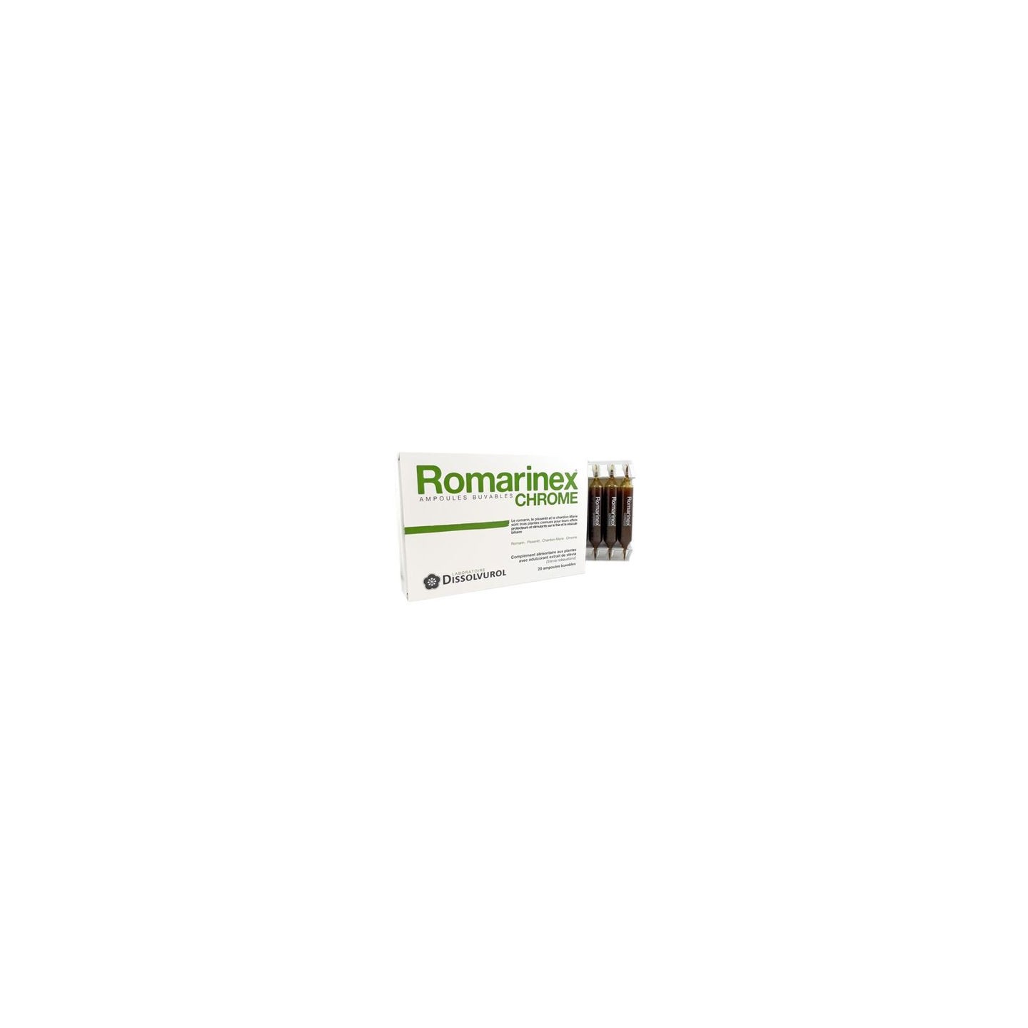 Romarinex chrome 20 ampoules de 10ml