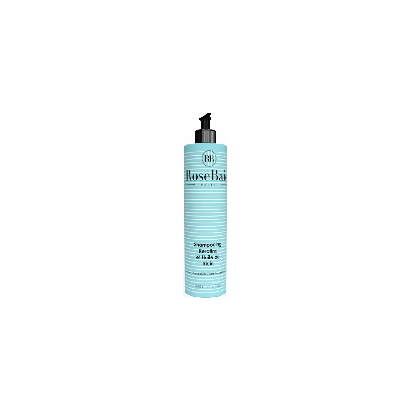 RoseBaie Shampoing kératine et huile de ricin - 500ml