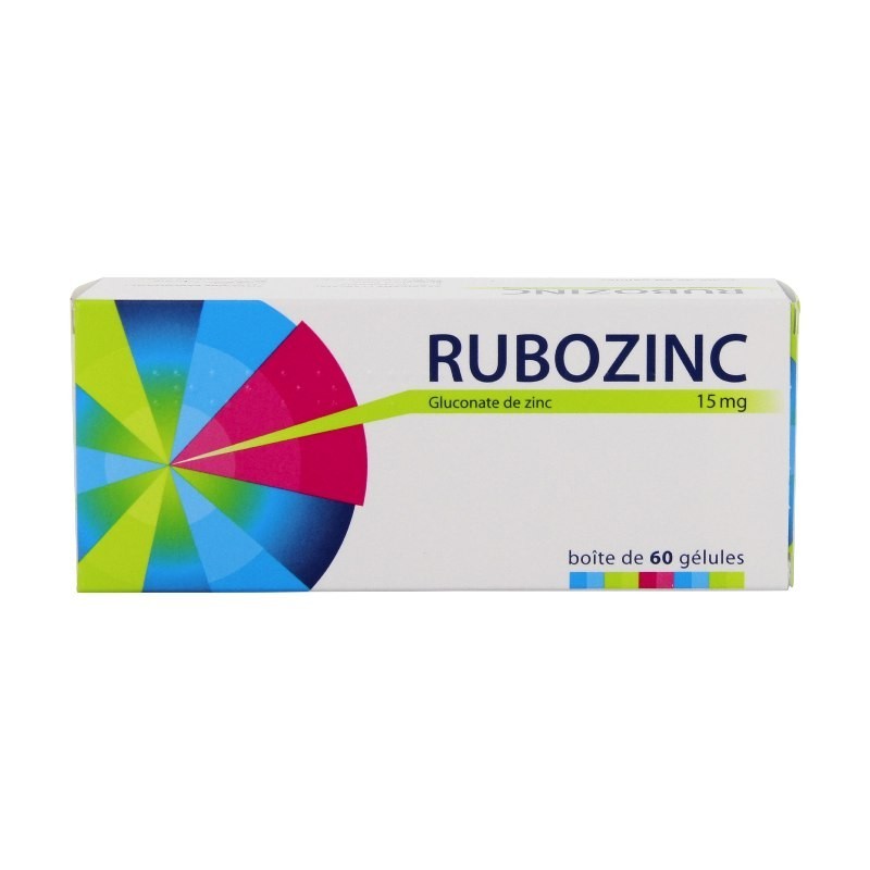 Pharmacie Bastille - Rubozinc 15 mg 60 gélules