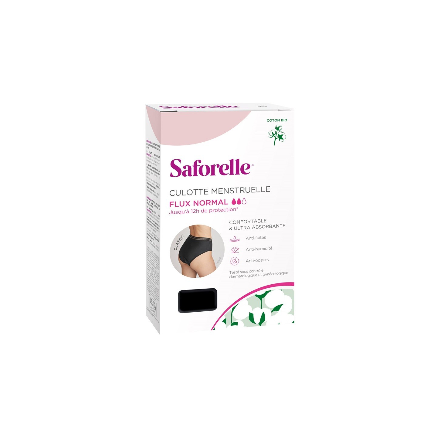 Saforelle Culotte menstruelle Classic - Flux normal - Taille 38