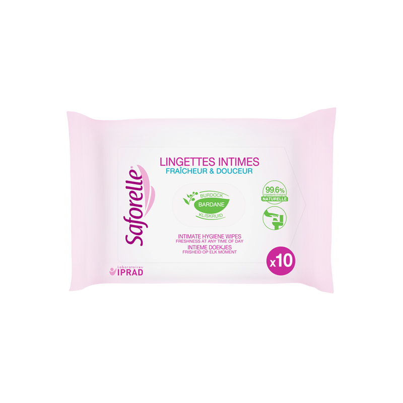 Pharmacie Bastille - Saforelle Fraîcheur & Douceur 10 lingettes intimes