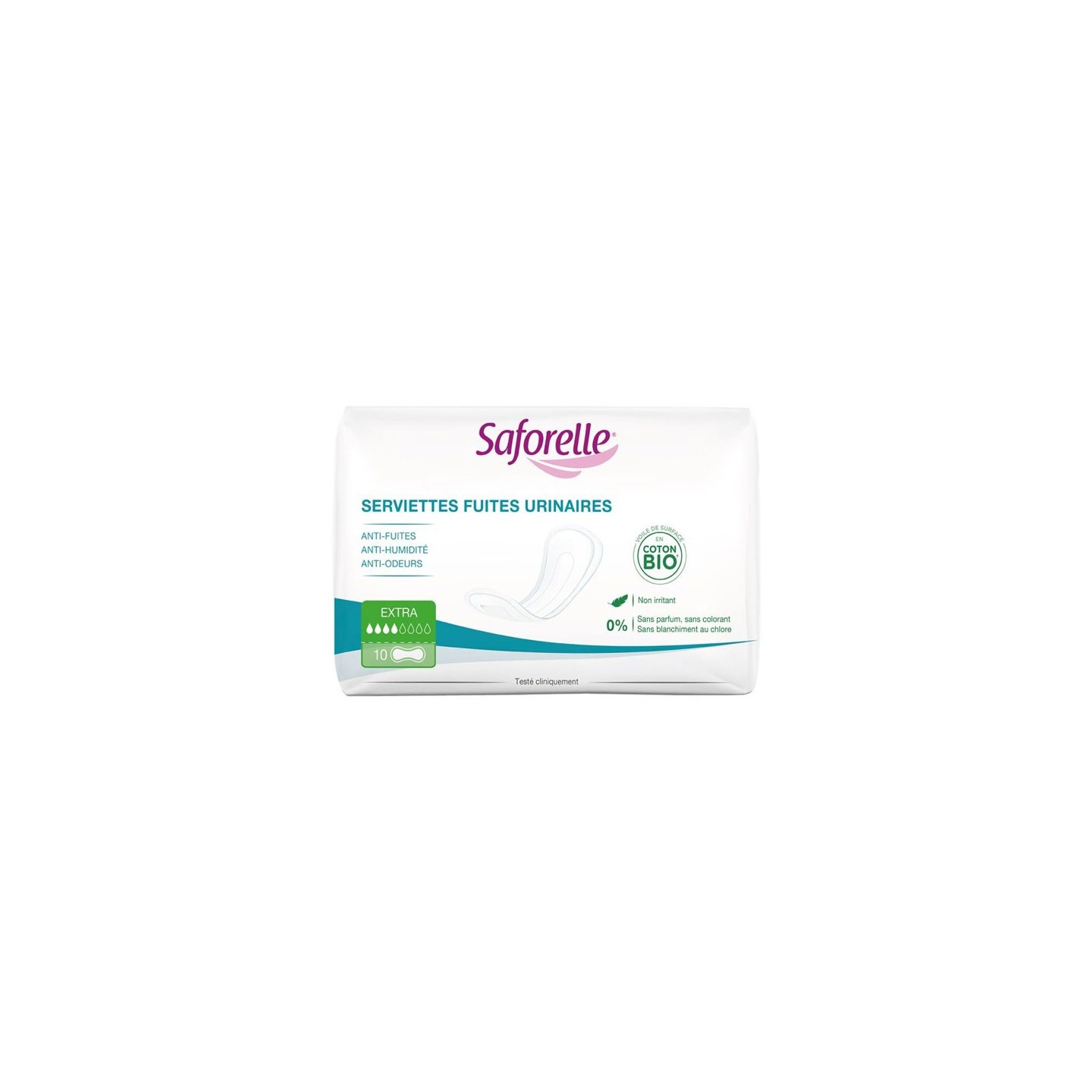 Saforelle Serviettes fuites urinaires Extra - 10 serviettes