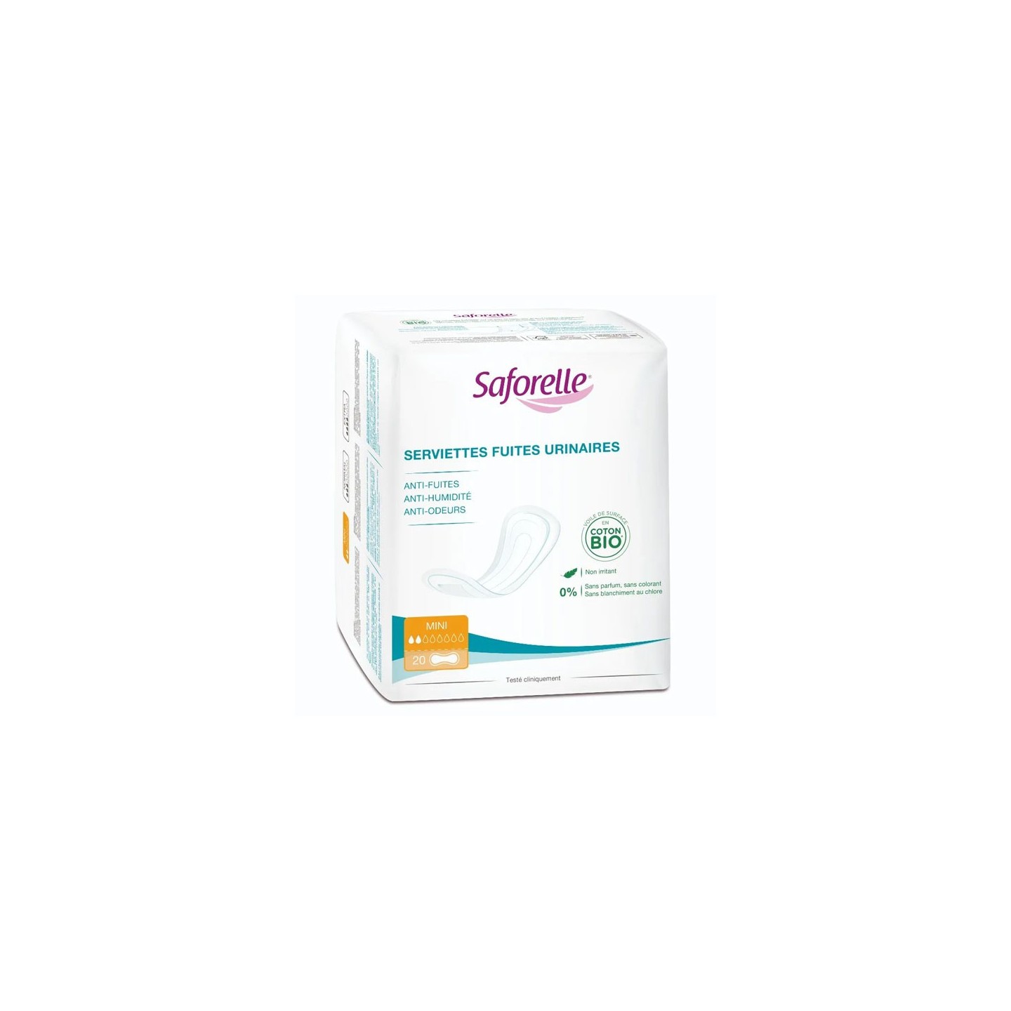 Saforelle Serviettes fuites urinaires Mini - 20 serviettes